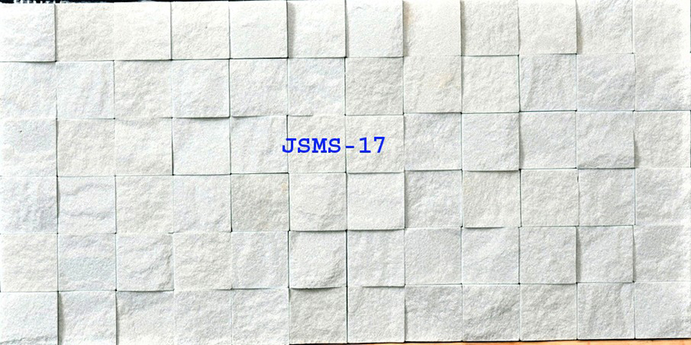Cheap Split Rock face White Stone Mosaic Tiles On Factory Price